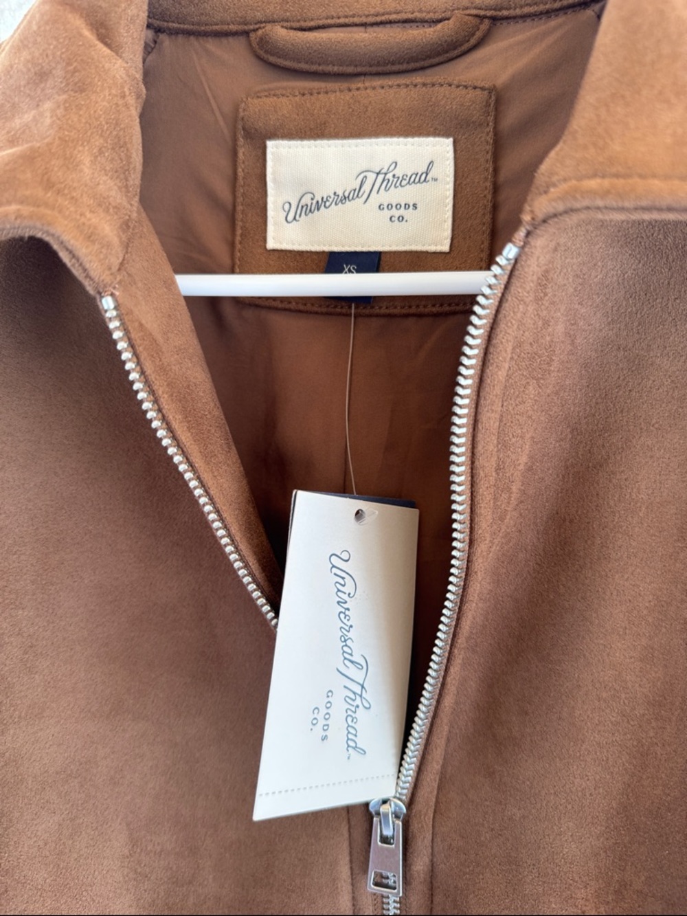 Universal Thread Brown Suede Bomber Jacket - Picture 4 of 7